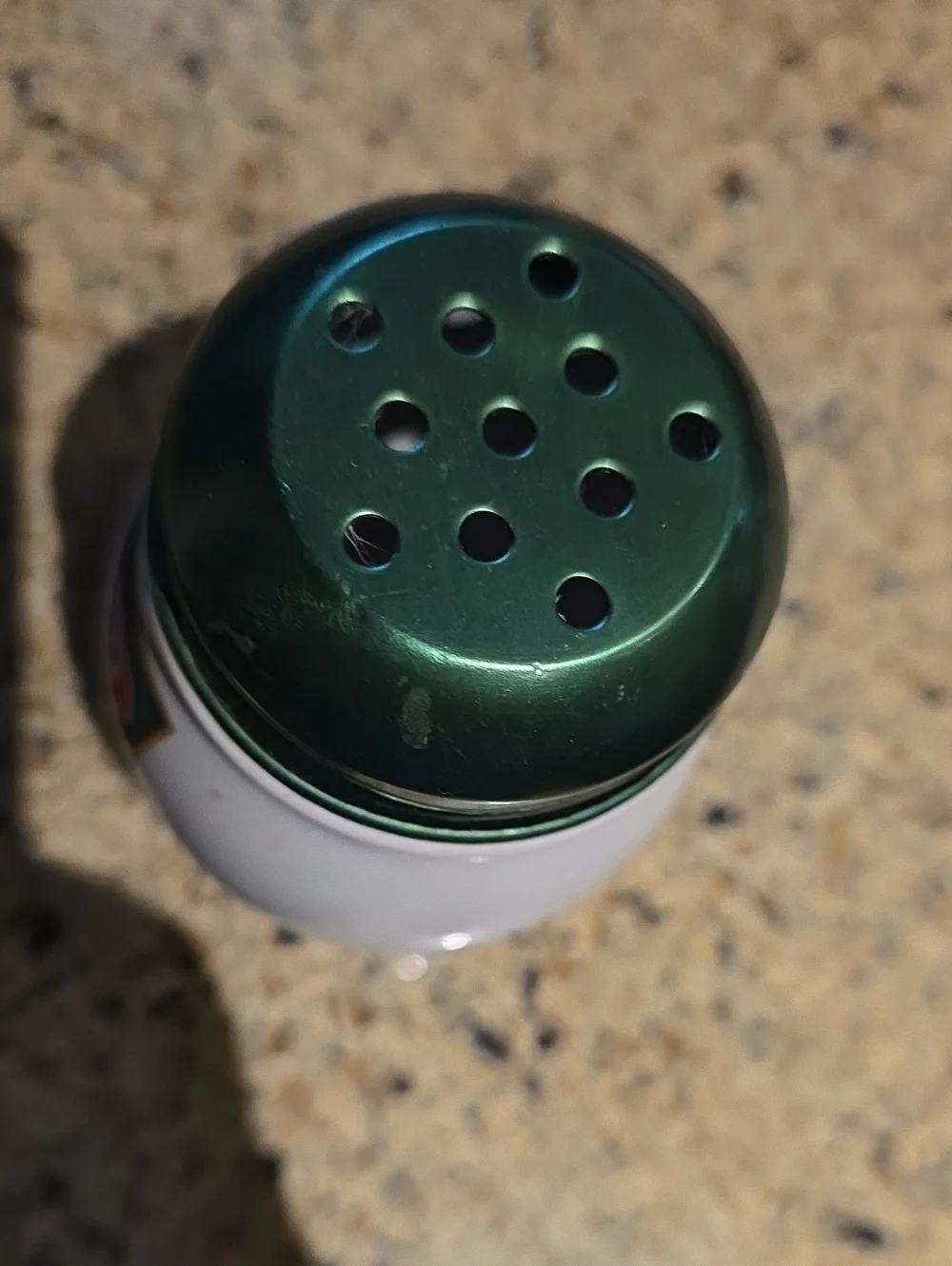 White and Green Parmesan Cheese Shaker - Decorative Home Accent